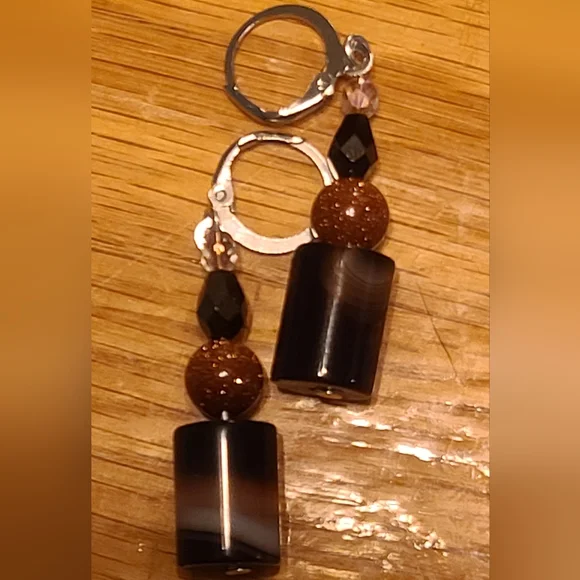 Handmade Earrings with Natural Stone - Picture 5 of 10